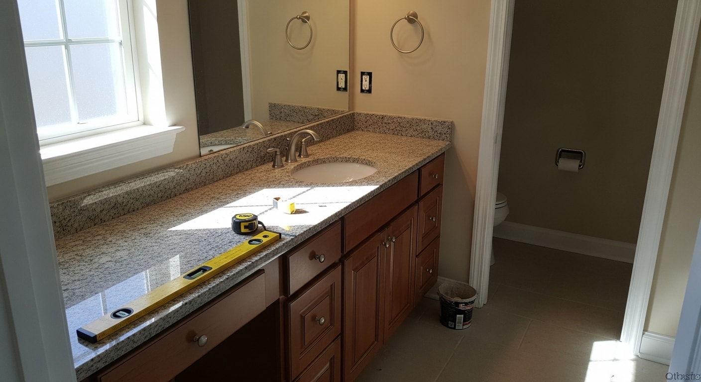 Completed kitchen and bathroom remodeling projects